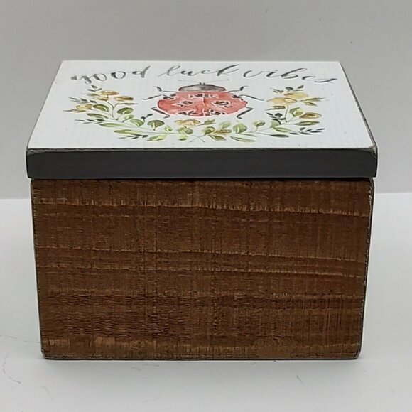 Primitives by Kathy Wood Trinket Box - Good Luck Vibes - Picture 3 of 6